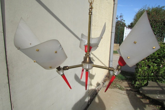 Image 1 of kroonluchter uit de jaren 60,