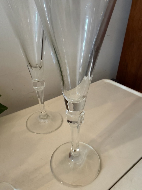 Flûtes à champagne Art Déco, Verres et carafes, Verre, Transparent (photo 4 sur 5)
