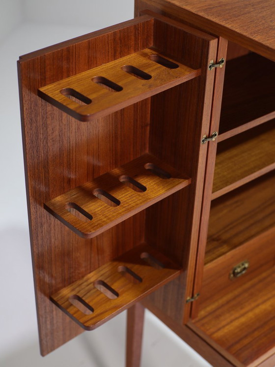 Image 1 of Mobile bar/pipe di Henning Korch in teak, danese, anni '60