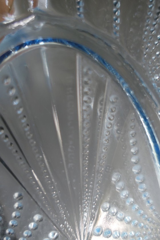 Image 1 of Art Deco cuencos de cristal azul Tchecoslovaquie