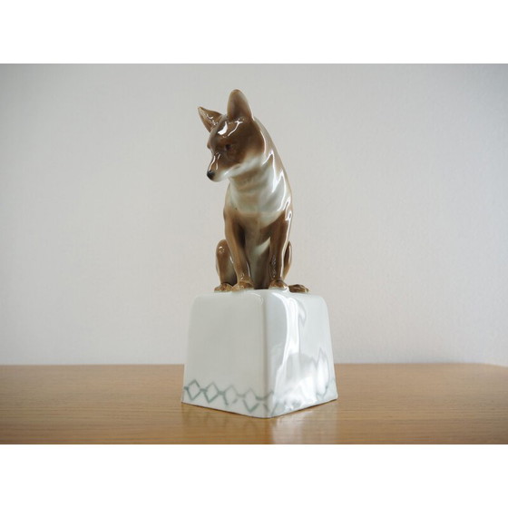 Image 1 of Midcentury Porcelain Sculpture of Fox, 1960s