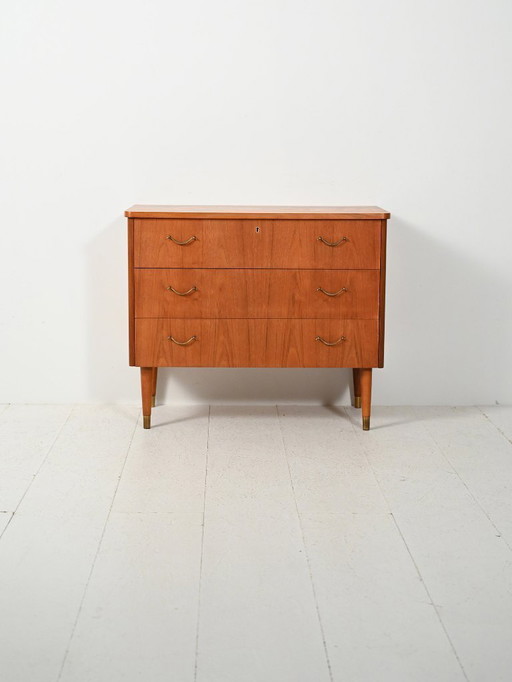 Commode scandinave en teck des années 1950