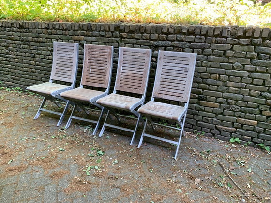 Image 1 of Design Folding Boat Set Teak (5)