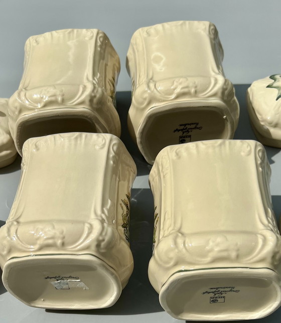 Image 1 of Heer - Tea container/box (4) - ceramic - hand-painted Germany - - 1960-1970