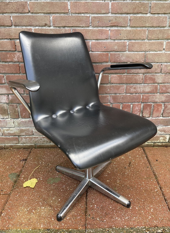 Image 1 of Sedia da ufficio vintage con struttura tubolare - stile Brabantia Gispen