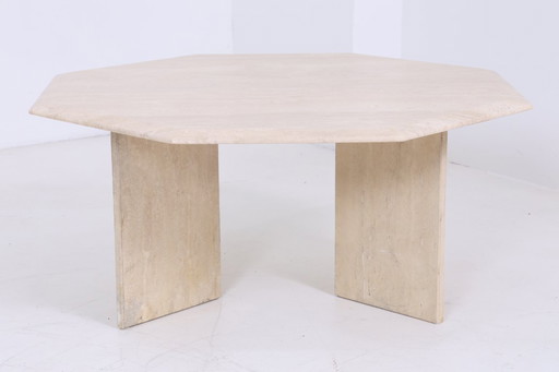 Wunderschöner Vintage Couchtisch aus Travertin | Mid Century Couchtisch Tisch Wohnzimmertisch 80er Jahre Retro Wohnzimmer #06-44