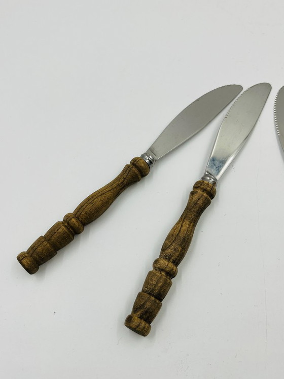 Set di posate vintage da 22 pezzi con manici effetto legno – Wood (photo 17 of 24)