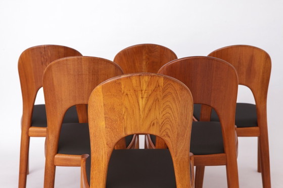 Image 1 of Set di 6 sedie da pranzo del designer danese Niels Koefoed (anni '70)