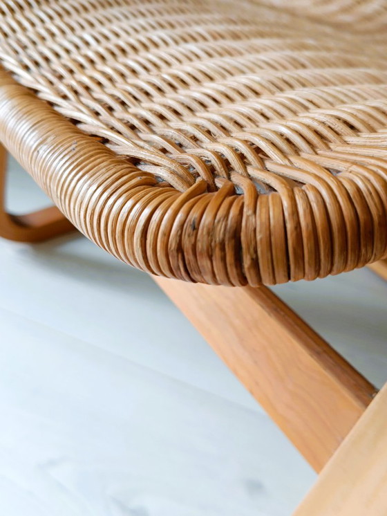 Image 1 of Sillón cantilever Oland Fatolj para IKEA en mimbre y madera