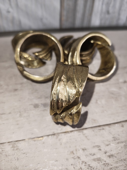 Lot de 5 ronds de serviette vintage italiens en laiton