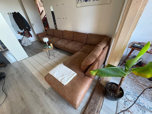 Großes Ecksofa aus Leder