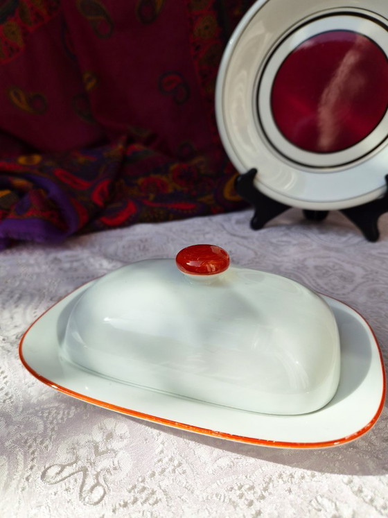 Authentische Richard Ginori Italien Porzellan Butterdose – 1950er-1960er Jahre – Geschirr, Porcelain (photo 5 of 6)