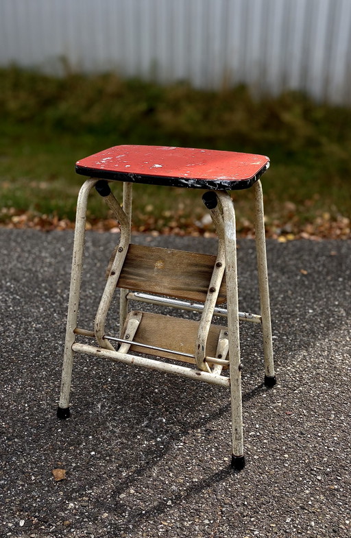 Scalini da cucina vintage – krukjes, Metal, Wood (photo 2 of 5)