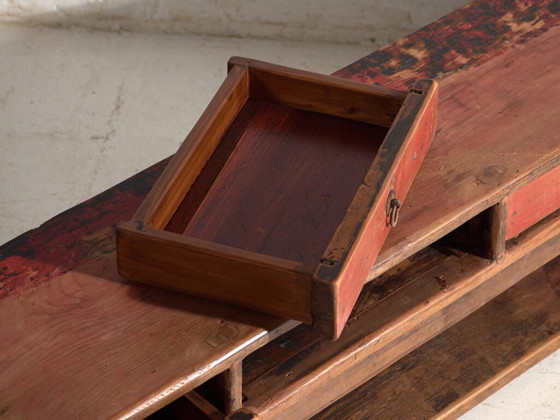 Antiker rot lackierter Unterschrank aus Ulmenholz – China, circa 1900 – Sideboard, Iron (photo 30 of 40)