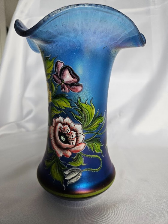 Vaso in vetro Art Nouveau antico – Glashüttenwerke Buchenau / Attribuito a Betty Hedrich (c. 1900) – Vasi (photo 4 of 14)