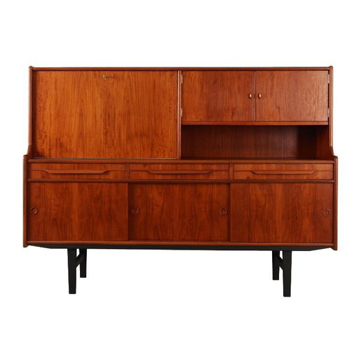 Highboard aus Teakholz, dänisches Design, 1960er Jahre, Produktion: Dänemark