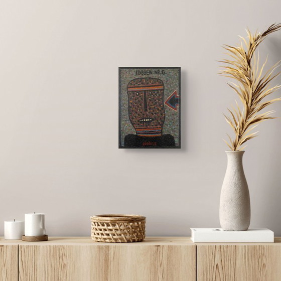 Image 1 of Ferenc Gögös – „Idegen Nr.6“ – Acrylgemälde im eigenen Rahmen