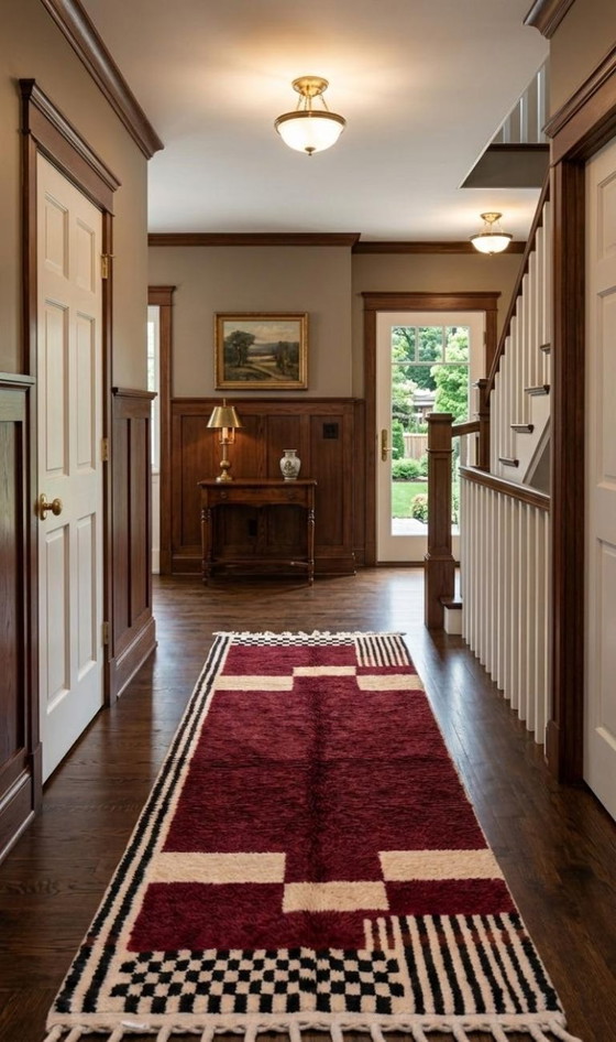 Image 1 of Set of 2 Berber Wool Rugs – Living Room & Runner 200cmx300cm/300cmx80cm 