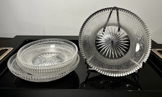 Image 1 of 4 Teller Baccarat 2/2 in antikem griechischem Schlüssel