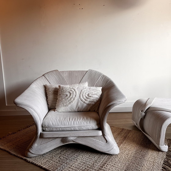 Image 1 of Betty Cobonpue Scultura sillón de ratán años 80