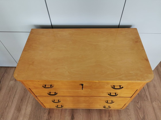 Vintage dressing table / commode / ladekast met spiegel – Ladekasten, Hout, Glas (photo 7 of 11)