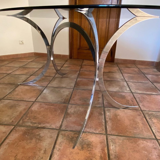 Image 1 of Boris Tabacoff table for CHRISTOFLE. 1970. Space age.