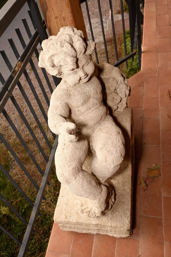 Late 19th Century Italian Carved Stone Putto – Sculpture, Vintage (photo 7 of 39)