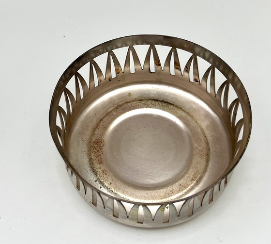 Image 1 of Mid-Century Tisch-Set – Kerzenleuchter, Servierschale & Flaschenhalter