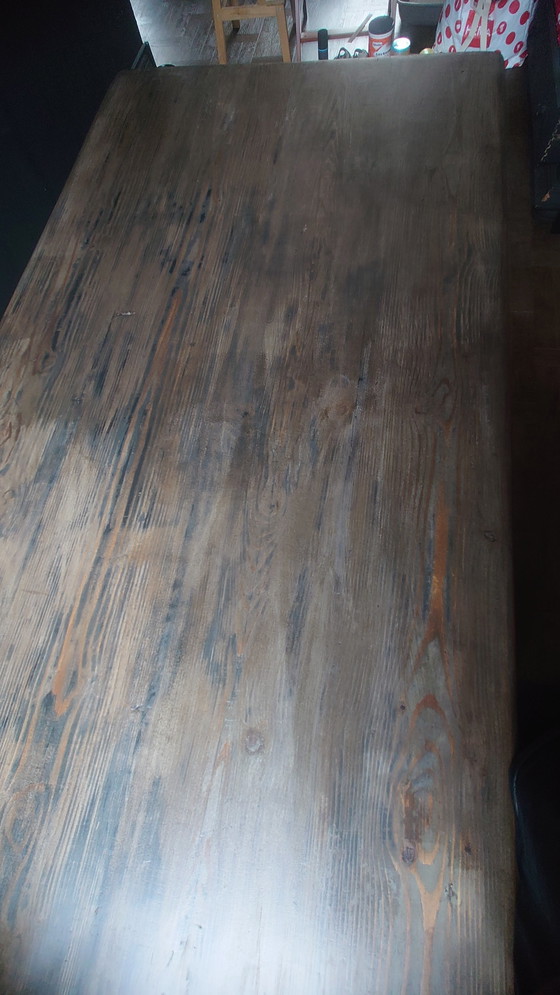 Image 1 of Table de salle à manger industrielle vintage