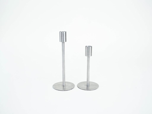 Set aus Metallkerzenständern, dänisches Design, 1970er Jahre, hergestellt in Dänemark