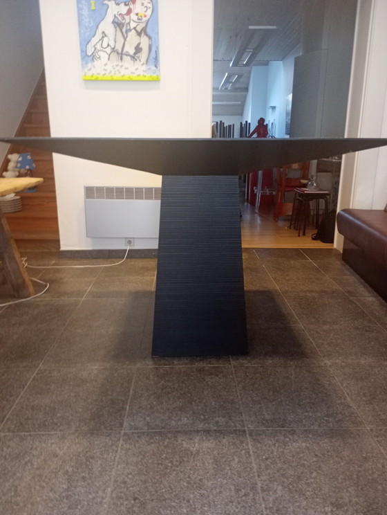 Image 1 of High table dining table aperitif table black oak