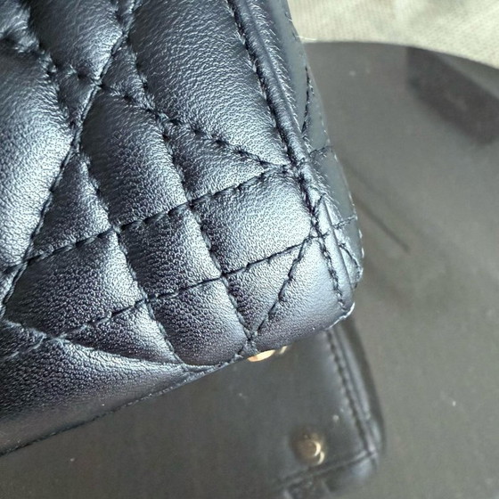Image 1 of DIOR LADY MINI - PELLE DI AGNELLO CANNAGE, DETTAGLI IN ORO NERO, CINTURINO REGOLABILE