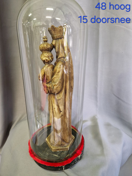 Image 1 of Statua religiosa sotto una campana di vetro