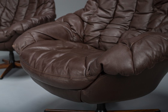 Image 1 of  Set of Scandinavian Swivel Armchairs by H.W. Klein for Bramin, 1960s set 4