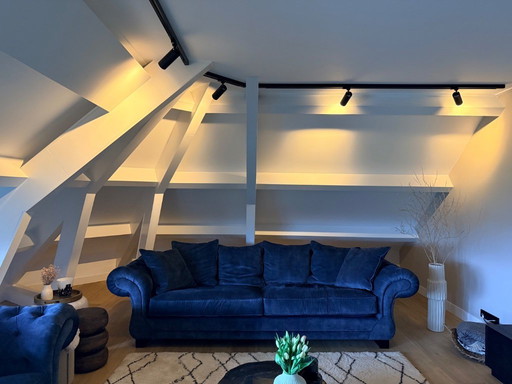 Sofá de 4 plazas y sofá de 1,5 plazas, color petróleo