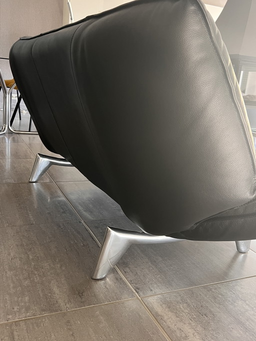 Leolux Tango 2-Sitzer-Sofa in schwarzem Leder