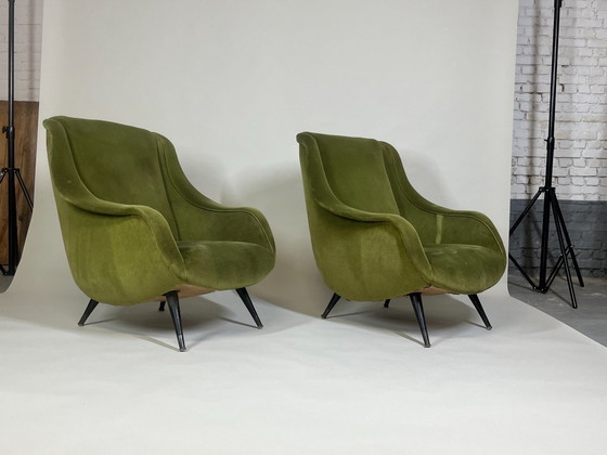 Image 1 of Ein Paar italienische Lounge-Sessel, 1960er Jahre