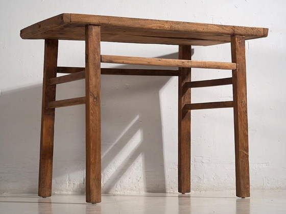 Mesa consola escritorio antigua (c.1920) #30, Madera, Marrón (foto 22 de 27)