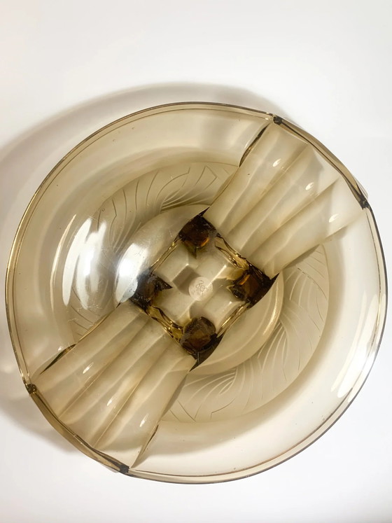 Plat central en verre Art Déco des années 1930, Vaisselle, Art Deco (photo 2 sur 6)