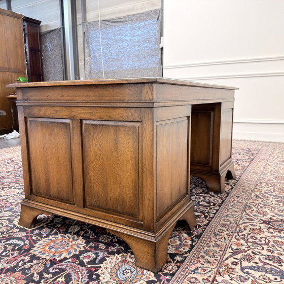 RAC Engels Chesterfield Bureau Groen Leder Eik – Royal Antique Collection, Leather, Wood (photo 7 of 20)