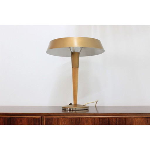 Lámpara de mesa vintage de metal de Kamenický Šenov, 1970