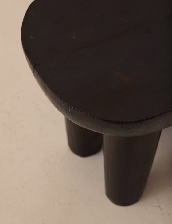 Image 1 of Vintage Senufo Monoxylous African Stool, Black/Wenge