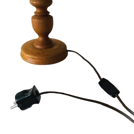 Image 1 of Vintage mid-century Danish design table lamp wood 1960s