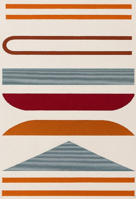 Image 1 of Vintage Handmade Kilim of Wool - 160x230 cm - Geometric Design