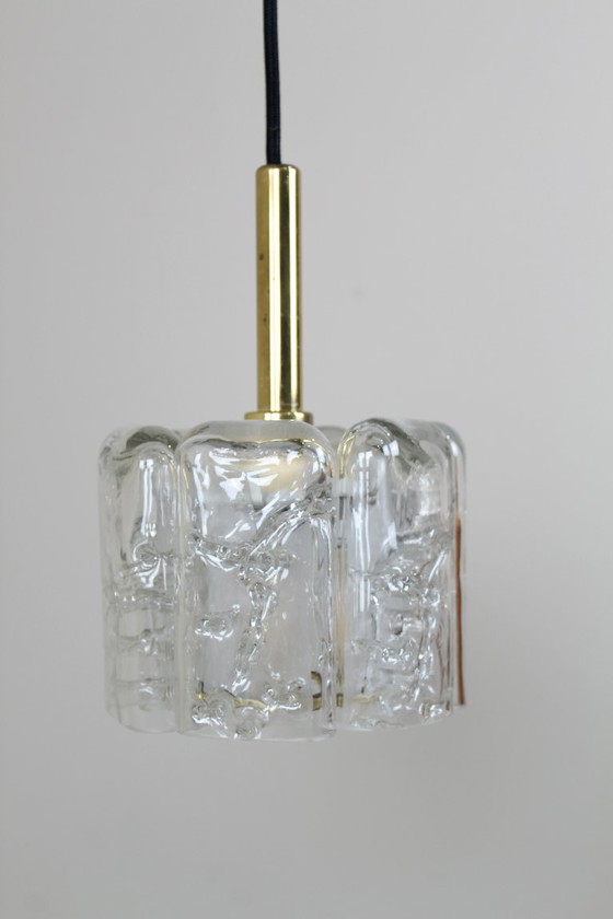 Image 1 of Design-Pendelleuchte Doria Eisglas