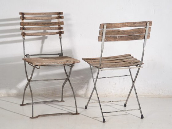 Chaises de jardin pliantes antiques (c.1920). Lot de 2 pièces #2 – Iron, Rustic (photo 17 of 39)