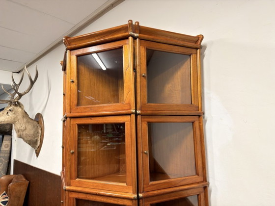 Libreria inglese semicircolare originale Globe Wernicke – Librerie, Vetro, Legno (photo 9 of 16)