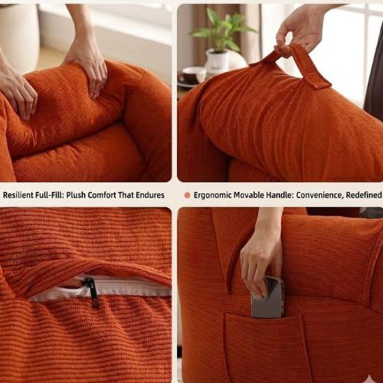 Image 1 of Sofá cama perezoso, sillón de suelo, tatami, tumbona, cojín nido para balcón, dormitorio, sala de estar, apartamento pequeño.
