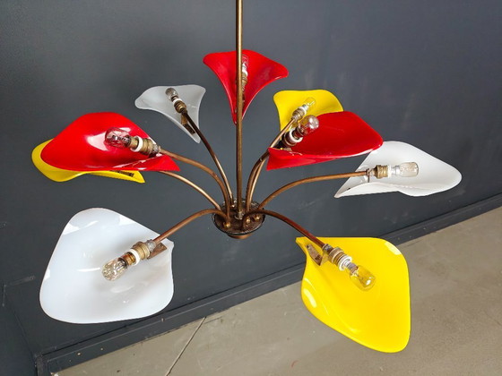 Image 1 of Vintage multi colour italian chandelier, 1960s