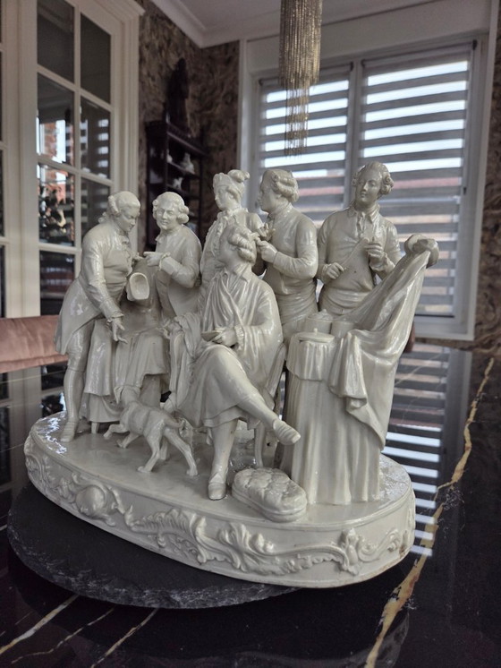 Image 1 of Skulptur – Steingutgruppe aus dem späten 19. Jahrhundert (Ref. 3751)